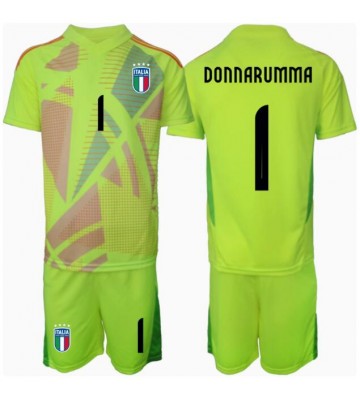 Italien Gianluigi Donnarumma #1 Målvakt Hemmakläder Barn EM 2024 Kortärmad (+ Korta byxor)